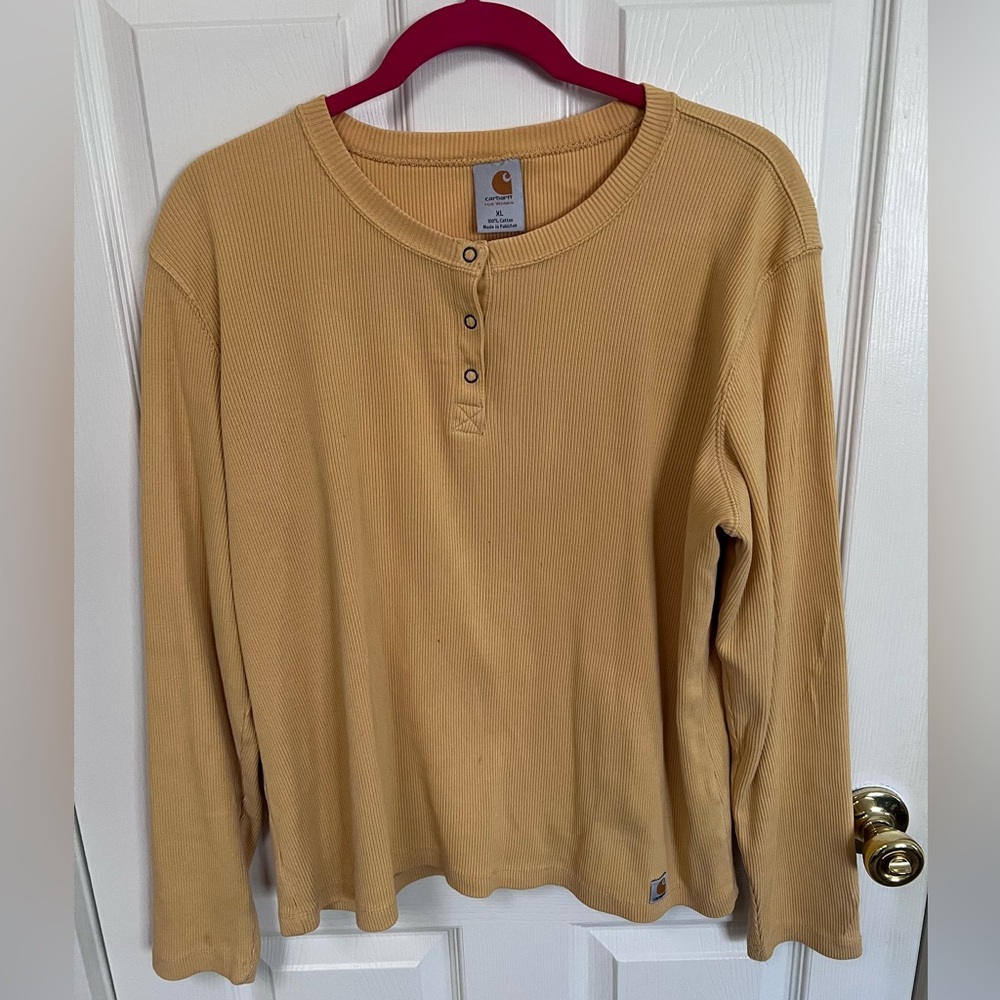 Carhartt Women's Gold Ribbed Henley
